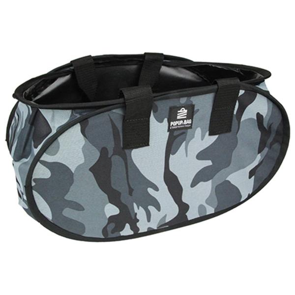 ●新形状のポップアップバッグです。●道具、工具の持ち運び、収納。●ワイヤーで自立し、使わない時はコンパクトにたためます。