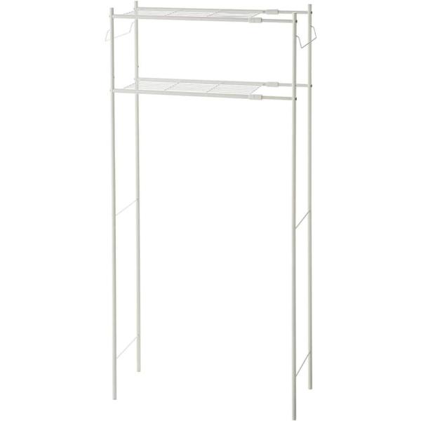 ●インテリアに馴染むマットな質感の洗濯機ラックです●洗濯機上部を有効活用●コンパクト性と機能の両立●両側に便利なタオル掛け付き●幅は伸縮自在で洗濯機に合わせてスペースの有効活用ができます●下段の棚は高さが2段階選べます●組み立て簡単、工具不要