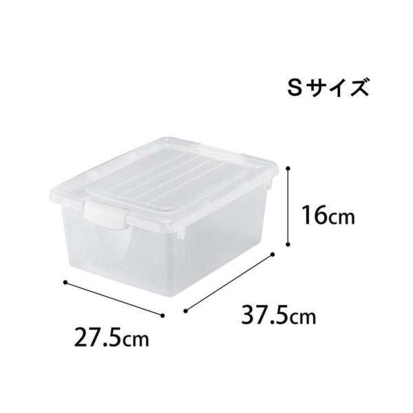 他サイト： SANKA(サンカ) haco's(ハコス) S クリア [収納ケース 片付け シンプル 積み重ね キッチン フタ付き 押入れ 収納ボックス] Nhc-SCL 爆買の商品画像