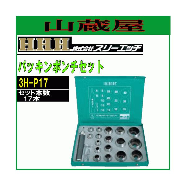 HHH　パッキンポンチセット HHH パッキンポンチセット17本組 3H-P17 HHH スリーエッチ パッキン