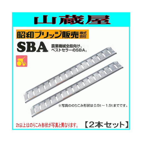 農機用アルミブリッジ SS-180-30-0.5t(1セット2本) （昭和ブリッジ） アルミブリッジ 2本セット 0.5t 1.8m 昭和ブリッジ SBA-180-30-0.5