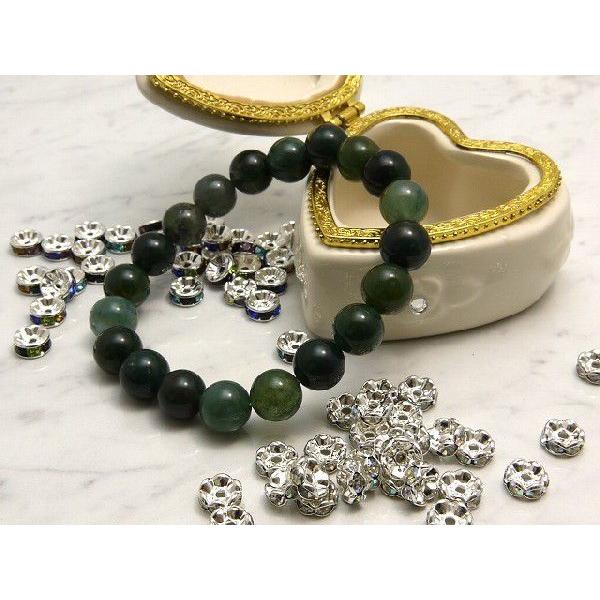 パワーストーン ブレスレット モスアゲート 天然石 メンズ レディース