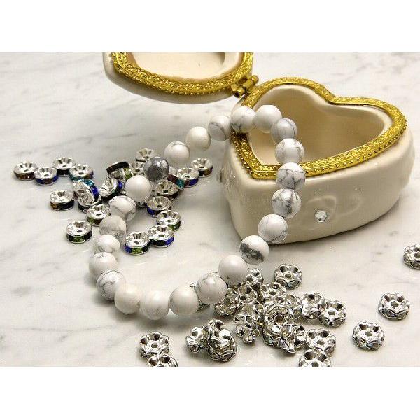 パワーストーン ブレスレット ハウライト 8mm 天然石 メンズ