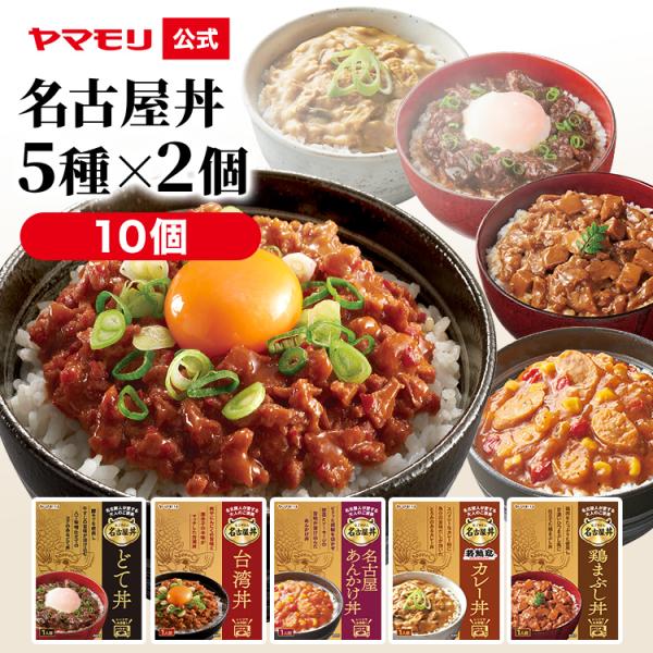 防災 非常食 レトルト食品 詰め合わせ 丼 ヤマモリ 名古屋丼5種X２品セット レトルト 電子レンジ対応 名古屋めし 3000円 台 ギフト プレゼント 誕生日 お中元
