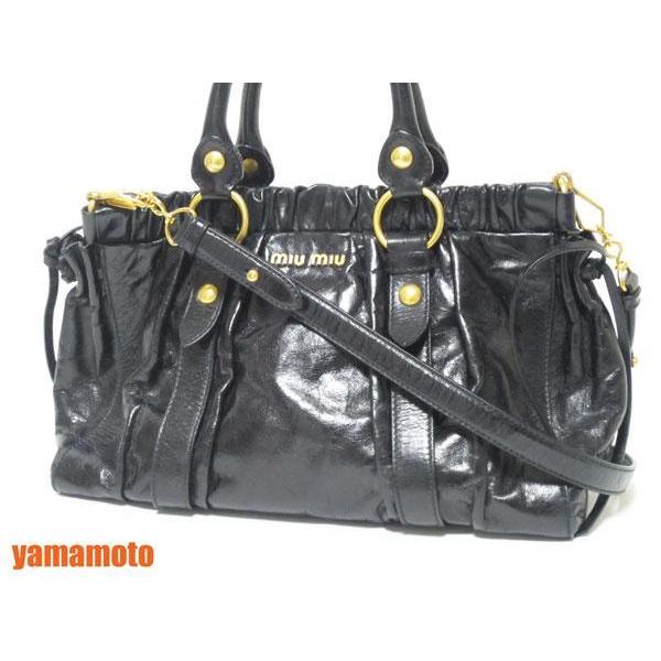 送料無料 miu miu ミュウミュウ 2WAY ショルダーバッグ レザー 