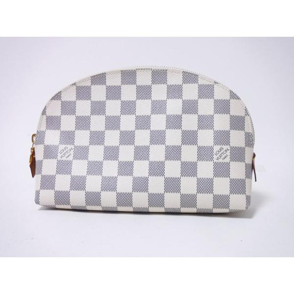 【美品】ルイヴィトン ポーチ コスメティック GM ダミエ LOUIS VUITTON（ルイ・ヴィトン） 送料無料 ダミエ アズール 化粧