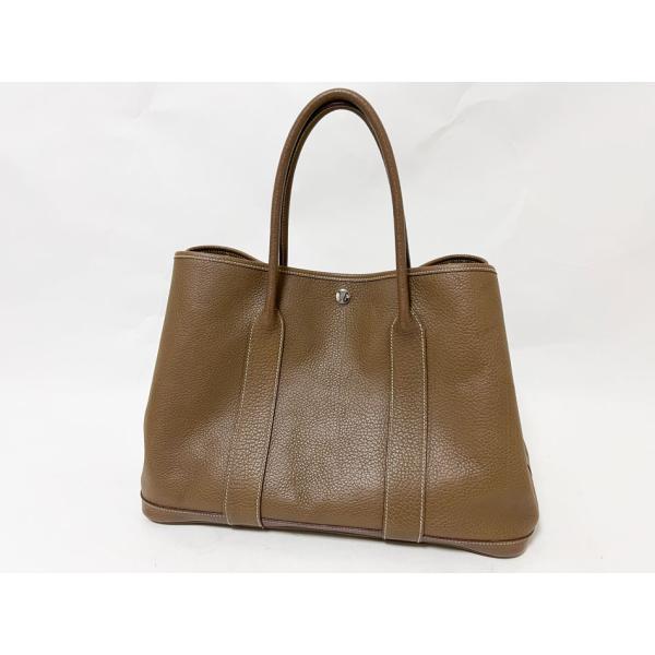 【超美品】本物 エルメス ガーデンパーティー トート バッグ マロン ブラウン 楽天市場】エルメス ガーデンパーティー（カラーブラウン