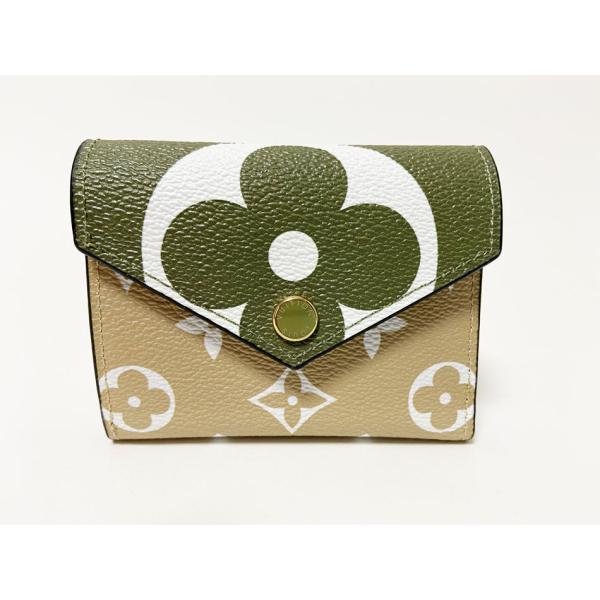 LOUIS VUITTON(ルイヴィトン) 3つ折り財布 ジャイアントモノグラム ポルトフォイユゾエ M67640 カーキ yamamoto7887_18365-00