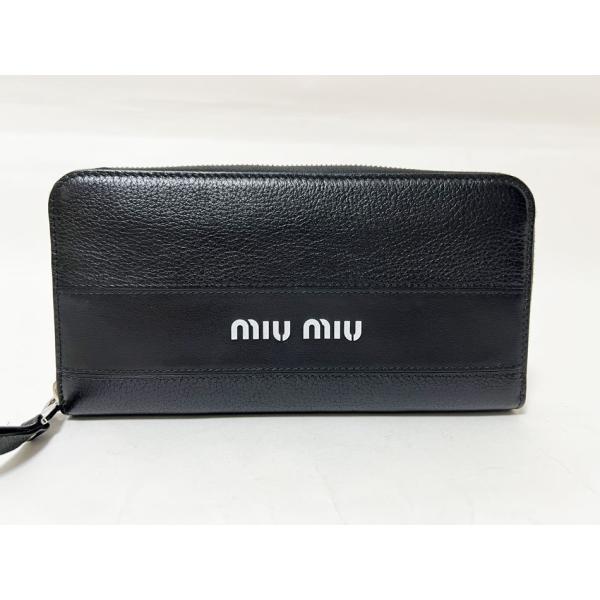 miu miu（ミュウミュウ） 送料無料 ファスナー 長財布 レザー MADRAS