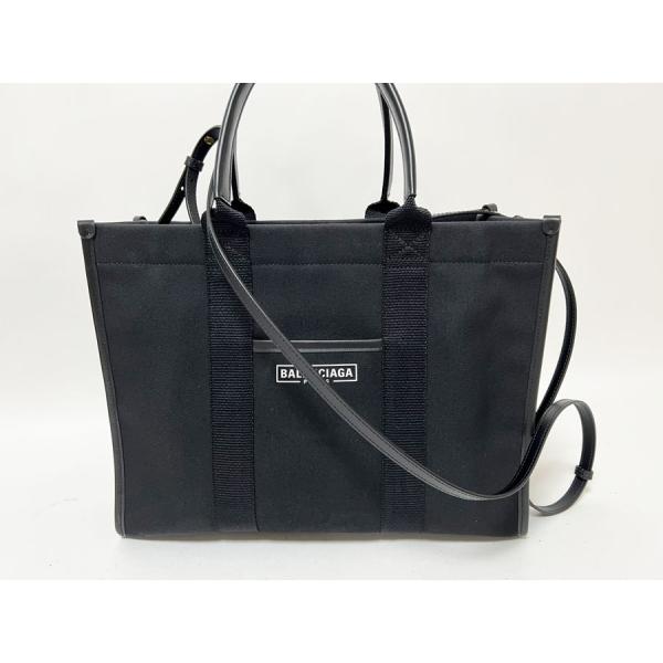 ー専用ー バレンシアガ トートバッグ BBロゴ キャンバス レザー ブラック 黒 広尾店】 バレンシアガ BALENCIAGA トレード BBロゴ XS 2WAY トート
