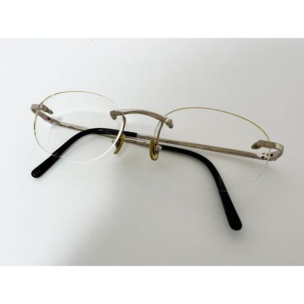 送料無料 Cartier カルティエ 眼鏡 めがね フレーム 750 K18 ダイヤ 度