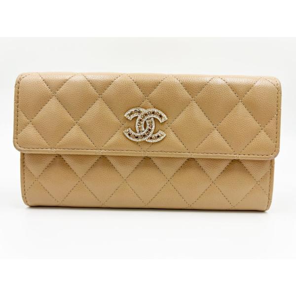 キャビアスキン CHANEL シャネル ロングフラップウォレット 長財布 2