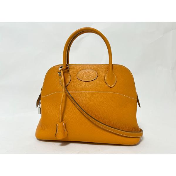 HERMES エルメス ボリード31 トートバッグ ショルダーバッグ ショルダーストラップ 2WAY トリヨンクレマンス □Q刻印 超美品