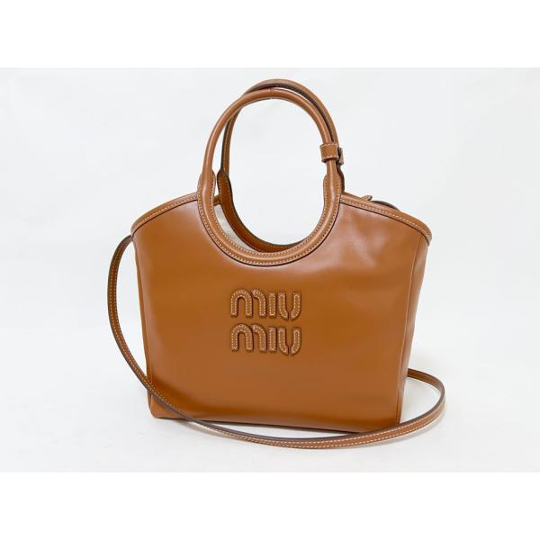 miu miu（ミュウミュウ） アイビー レザー バッグ トートバッグ