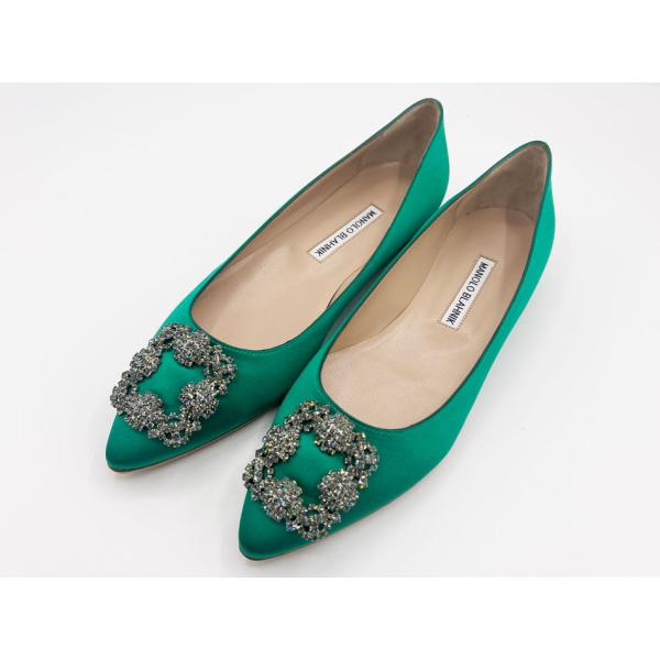 【美品/未使用】37サイズMANOLO BLAHNIK フラットシューズ MANOLO BLAHNIK（マノロブラニク） ハンギシ レディース フラット