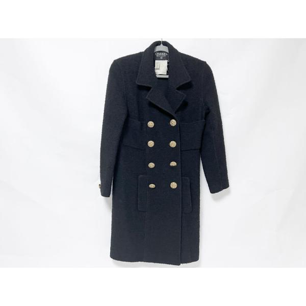 シャネル　CHANEL ロングコート　金ボタン　ココマーク　レッド　春秋 中古・古着通販】CHANEL (シャネル) ココボタンダブルロングコート