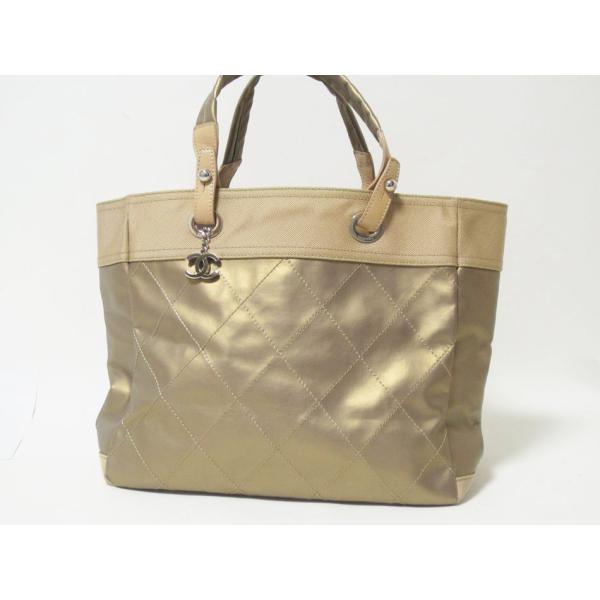 お値下❗️CHANEL パリビアリッツトート　ゴールド　ビジネス　スポーツ CHANEL（シャネル） 送料無料 パリビアリッツ ラージトートバッグ