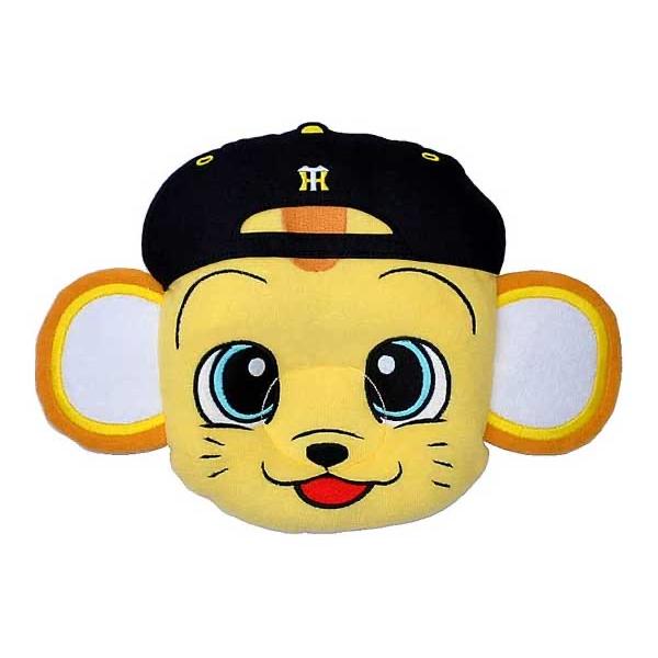 小さな頭をキー太がやさしく守るキー太顔のベビー枕です素材　綿・ポリエステルサイズ　約30×21cmカラー　イエロー阪神タイガース球団承認商品、2022商品カタログ掲載