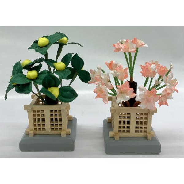 桜橘 雛人形小道具 小桜 10号 木高 グレー角 買い替え 手のひらサイズ
