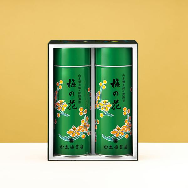 山本海苔店　梅の花　3缶セット 山本海苔店 海苔 ギフト 香典返し 梅の花 1号缶 緑缶 詰合せ