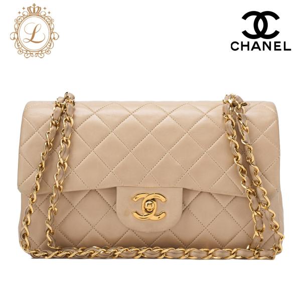 ベージュ シャネル マトラッセ ヴィンテージ ショルダーバッグ CHANEL