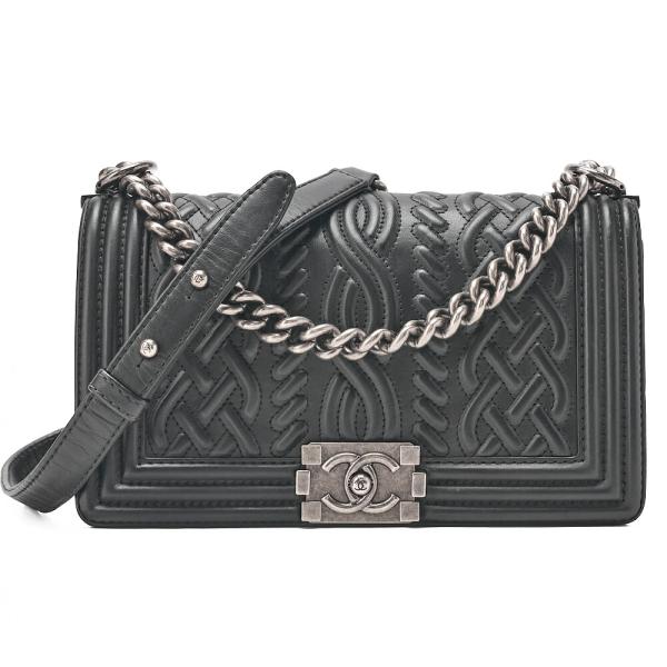 CHANEL シャネル ラムスキン ボーイシャネル 編み込みステッチ 