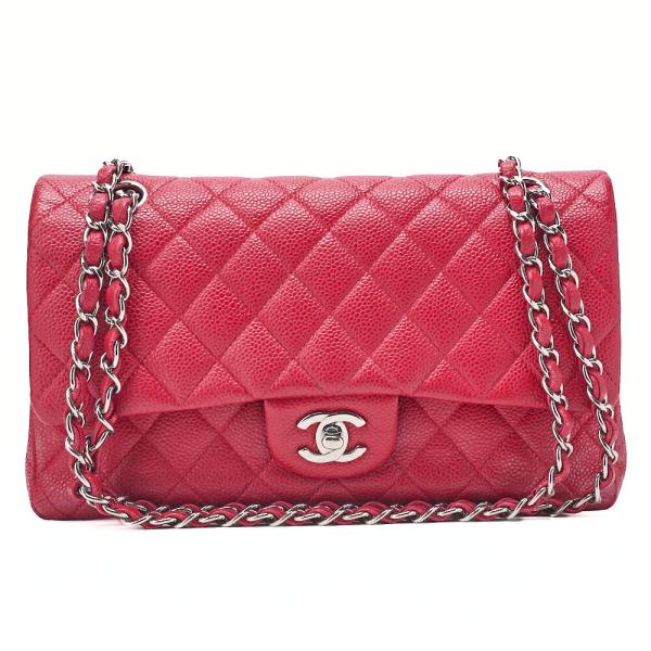 CHANEL シャネル キャビアスキン マトラッセ 25cm ダブルフラップ