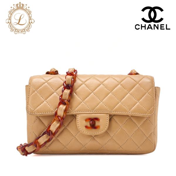 【LALAKO様】CHANEL シャネル マトラッセ ハンドバッグ べっ甲 CHANEL シャネル 鼈甲 べっ甲 マトラッセ ラムスキン シングル