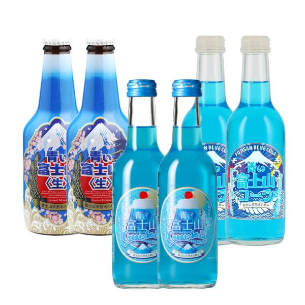 青い富士山飲み物 3種 6本 ギフトボックス入 セット 青い富士山ビール 2本 青い富士山コーラ 2本 青い富士山クリームソーダ 2本 富士山プロダクト 贈答品 贈り物