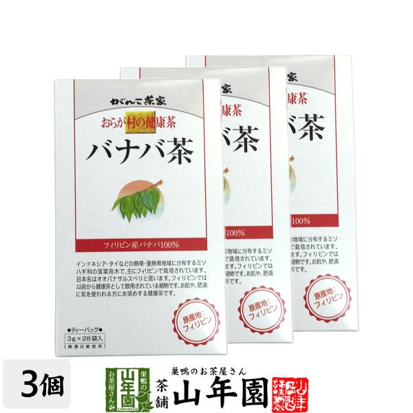 健康茶 バナバ茶 3g×28パック×3箱セット おらが村の ばなば 送料無料
