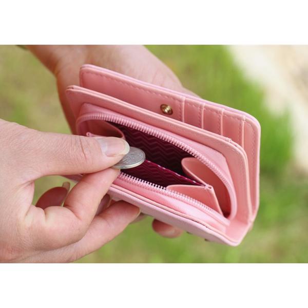 二つ折り財布 レディース 可愛いネコ 最安値に挑戦 ファスナー 小銭入れ付き 5カラー 送料無料