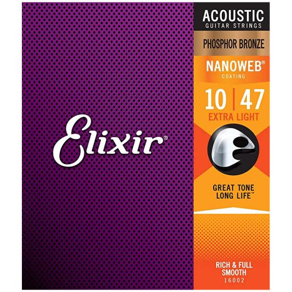 Elixir AR[XeBbNM^[ Phosphor Bronze with NANO WEB / Extra Light / 16002