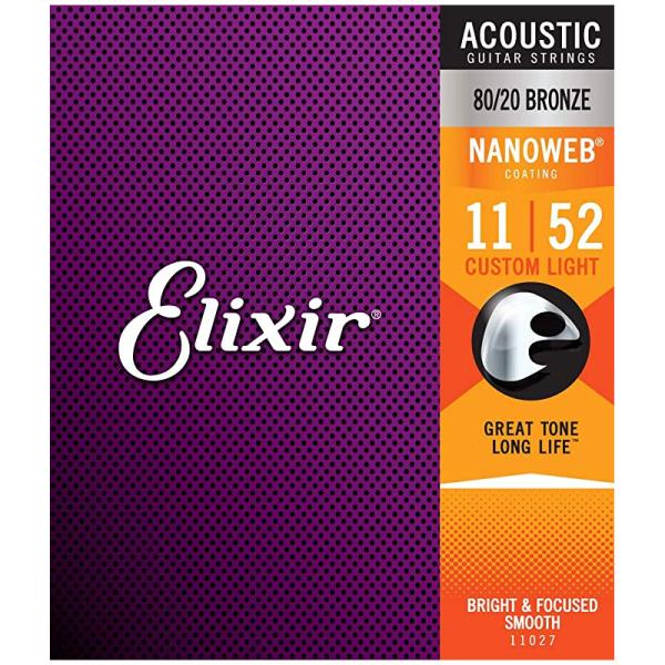 Elixir AR[XeBbNM^[ 80/20 Bronze with NANO WEB / Custom Light / 11027