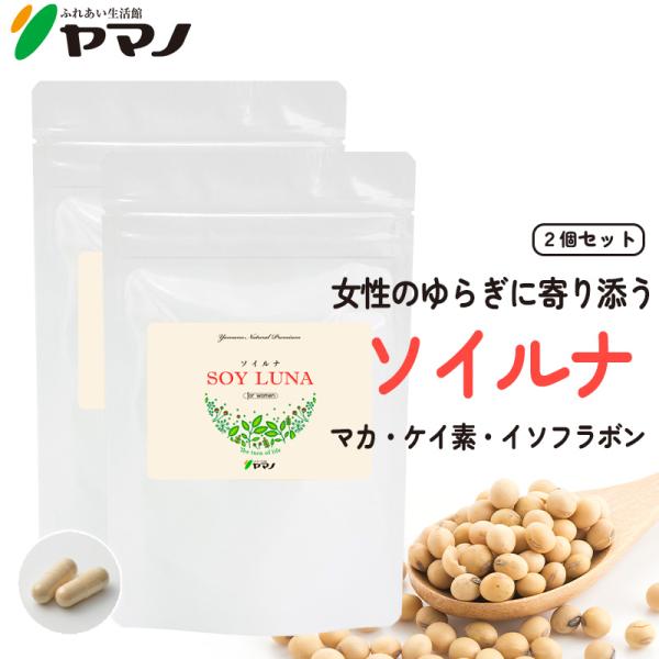 更年期 サプリ ソイルナ 2個セット マカ アグリコン型 イソフラボン ケイ素 ふれあい生活館ヤマノ 通販 Yahoo ショッピング