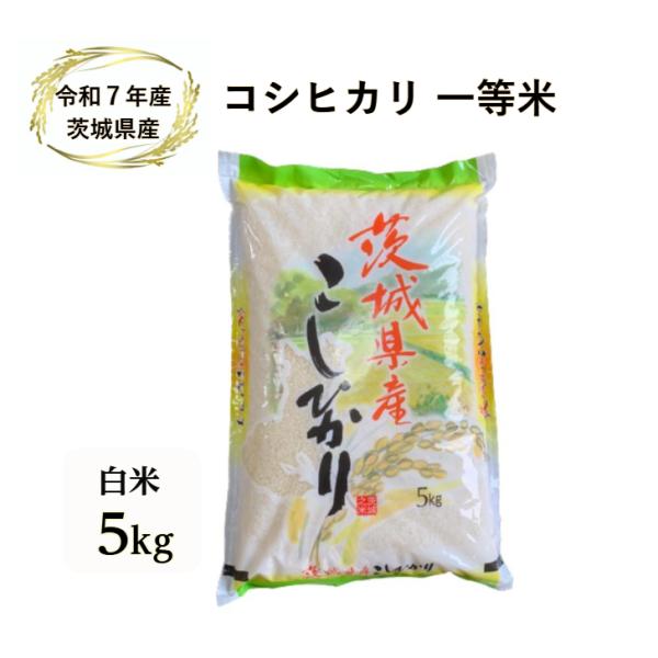 送料無料でお届けいたします。(※北海道・・３００円、中国、四国・・２００円、九州・・４００円、沖縄・・５００円かかります。) 令和7年産茨城コシヒカリ一等米☆白米5ｋｇ千葉県境、茨城県南水郷の地１００％のコシヒカリ一等米を、お届け致します。...