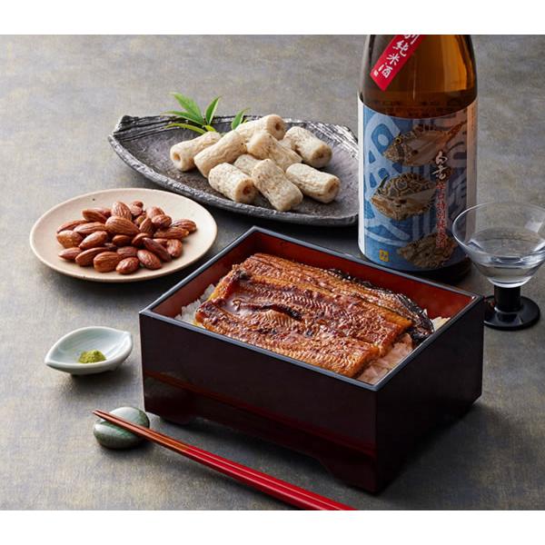 うなぎ 国産 鰻 極上豊橋うなぎ＆白老辛口純米酒＆おつまみセット :送料無料