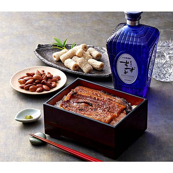 うなぎ 国産 鰻 極上豊橋うなぎ＆銀座のすずめ ガスライト 麦焼酎原酒＆おつまみセット :送料無料