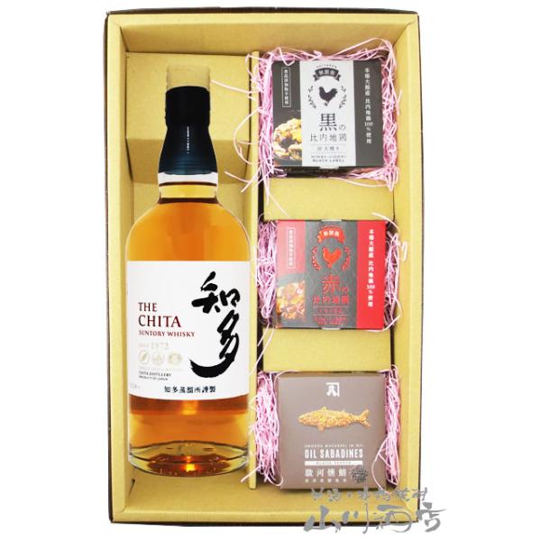 父の日 お中元 2026 ギフト　ウイスキー おつまみセット サントリーウィスキー 知多 700ml ＋ 缶詰おつまみ 3種セット