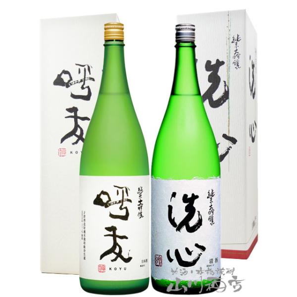 お中元 2026 ギフト 日本酒 朝日酒造 飲み比べ 1.8L 2本セット 呼友 こゆう 純米大吟醸 + 洗心 せんしん 純米大吟醸 新潟県 朝日酒造