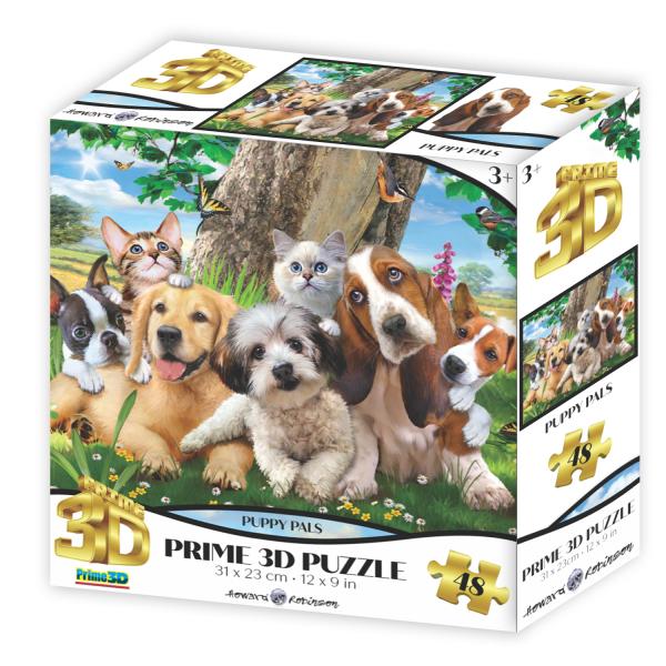 3Dジグソーパズル【子犬の仲間】48ピース / Howard robinson