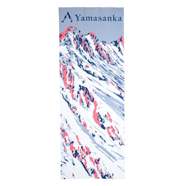 雪が残る夜の山肌をモチーフにした、カモフラ柄のてぬぐいです。