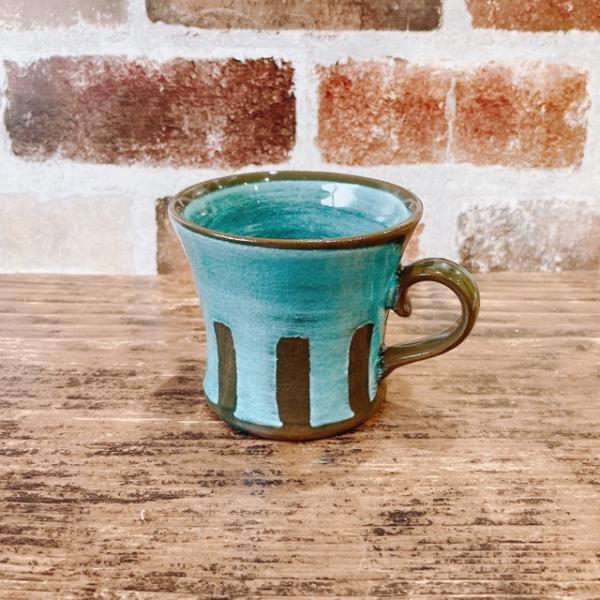 おしゃれ かわいい マグ マグカップ キネ型 トルコブルー コーヒーカップ ティーカップ コップ カフェ 紅茶 お茶 カフェ風
