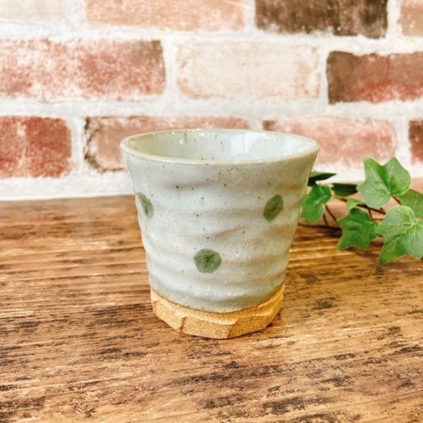 ロックカップ 水玉 日本製 美濃焼 陶器 お茶 コーヒー お酒 焼酎 水割り おしゃれ カップ コップ