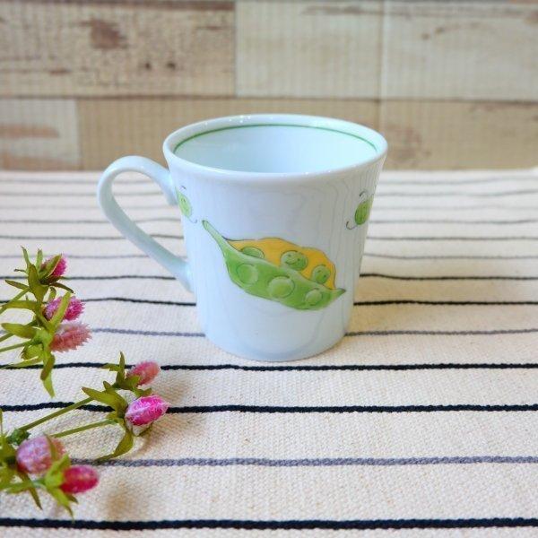 笑顔エンドウ 軽量 マグカップ 日本製 美濃焼 陶器 軽い おしゃれ かわいい マグ コーヒーカップ ティーカップ コップ カフェ お茶 子供 キッズ