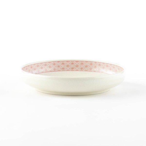 ≪なくなり次第終了≫深型パスタ皿 えにし 麻の葉 白 日本製 美濃焼 食器 陶器 うつわ カレー パスタ 深皿 ホワイト 麻の葉 柄 かわいい たっぷり おかず 料理