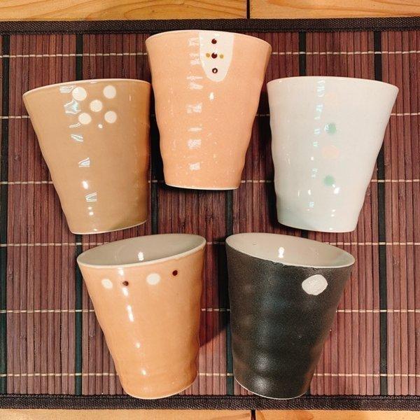 Zen ビタードット フリーカップ 日本製 美濃焼 陶器 かわいい おしゃれ カップ コップ タンブラー お茶 ビール