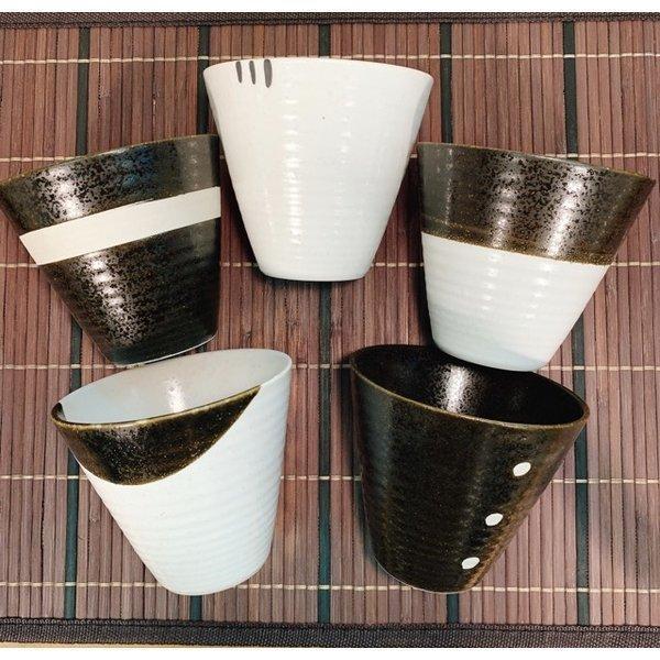 Zen MONOコントラスト フリーカップ 日本製 美濃焼 陶器 モノクロ おしゃれ カップ コップ お茶 ビール ロック 家飲み
