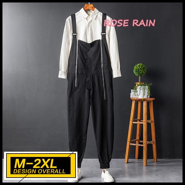 メンズ ボトムス オーバーオール サロペット ファッション カジュアル パンツ カッコいい 微ストレッチ 人気商品 ブラック Mansoverall ローズレイン 通販 Yahoo ショッピング