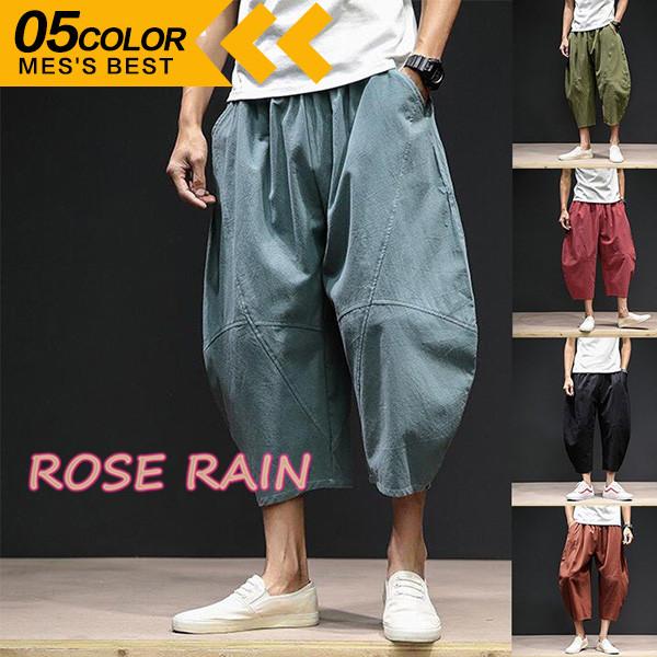 メンズ サルエルパンツ ワイドパンツ ファッション カジュアル リネンパンツ カッコいい ブラック ブルー イージーパンツ ストライプ 涼しいズボン Manspants10 ヤマシナソラ 通販 Yahoo ショッピング
