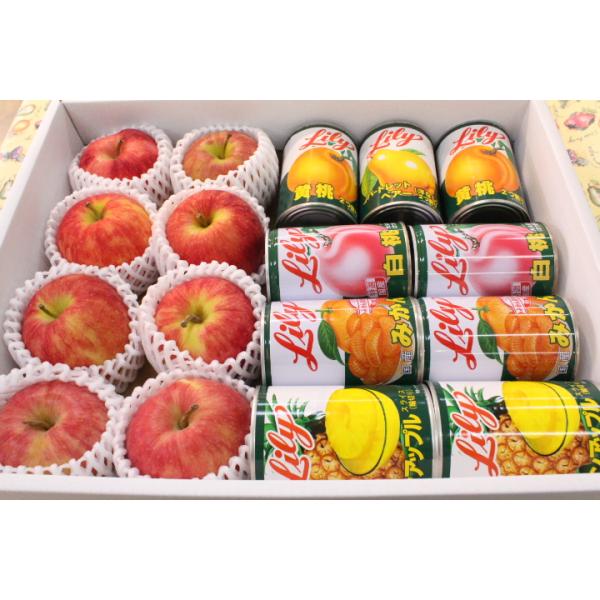 林檎　缶詰セット　果物　くだもの　プレゼント　お供え　お見舞い　送料無料（北海道、沖縄県は送料1000円追加させていただきます。）